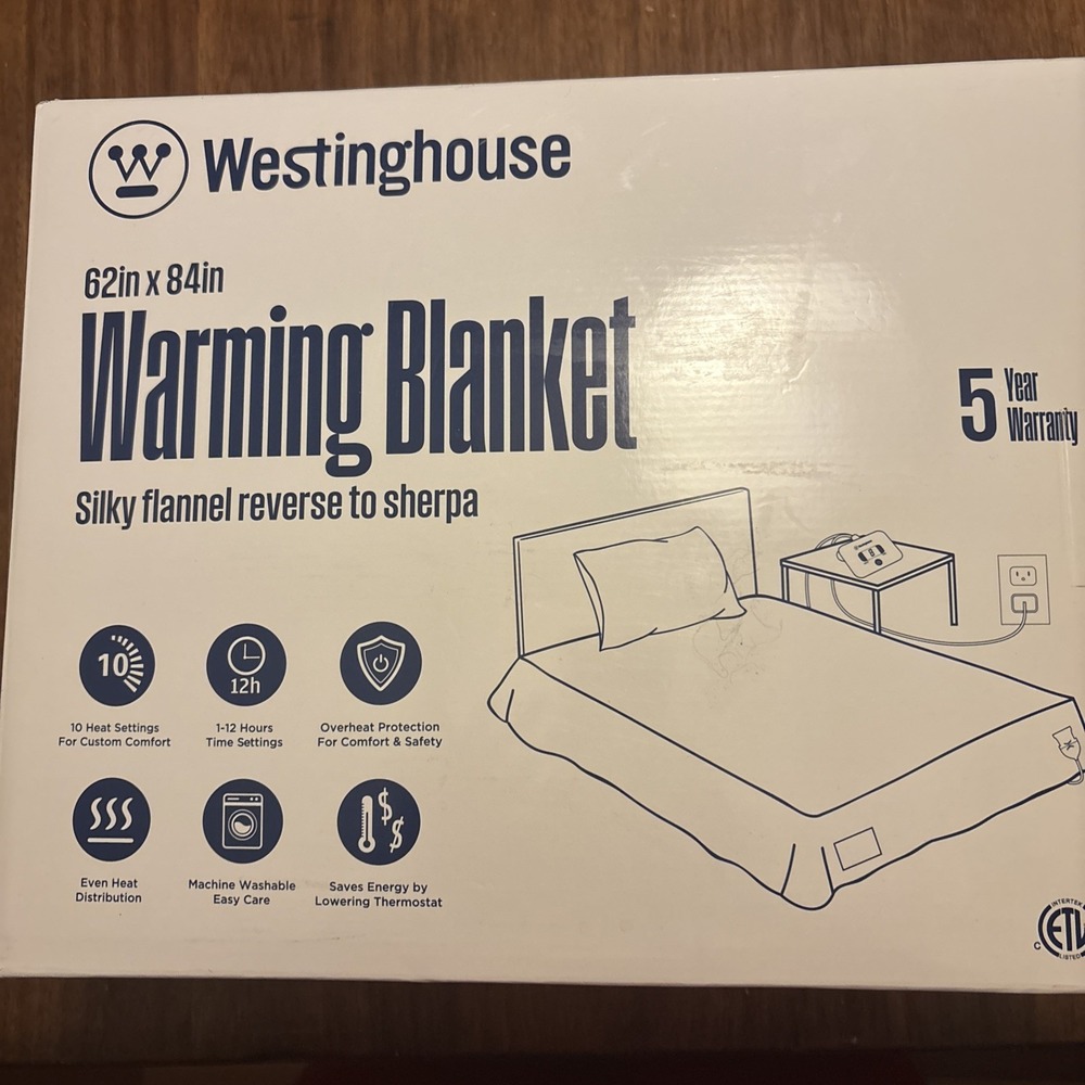 Westinghouse 62 x 84 in Warming Blanket Ultra Soft and‎ Cozy Beige